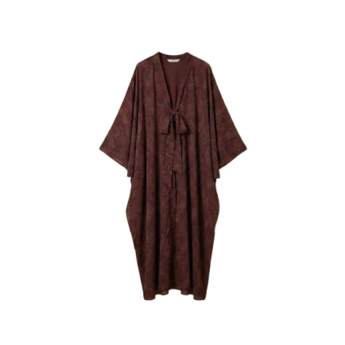 Zafira Paisley Dress – Maroon Royale