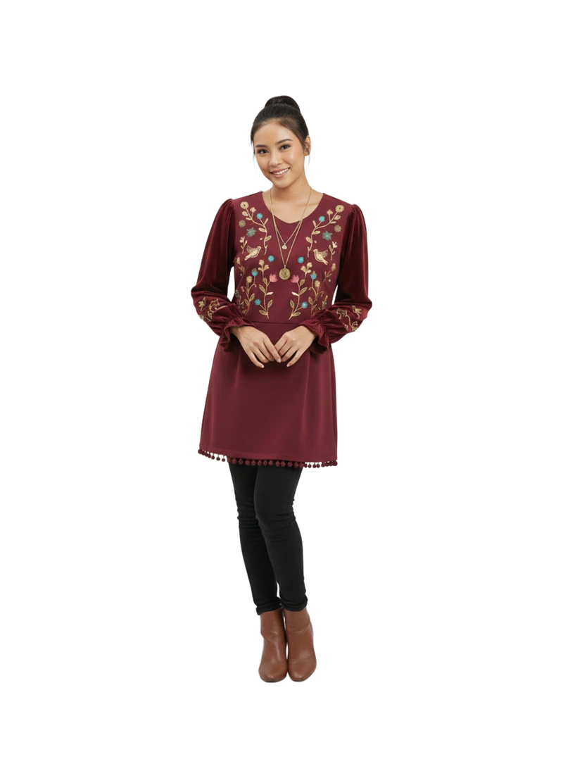 The Folklore Maroon Tunic